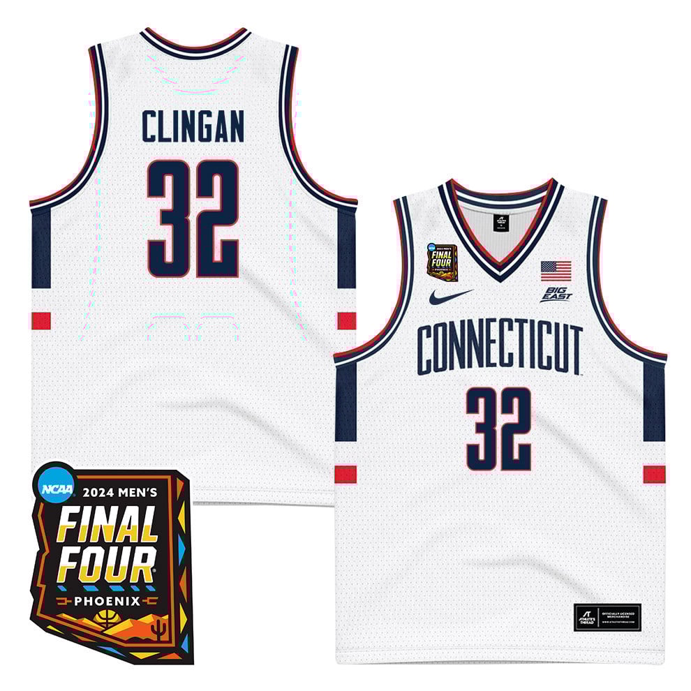 Donovan Clingan 32 UConn Huskies 2024 Final Four Patch Unisex NCAA Jersey Unisex