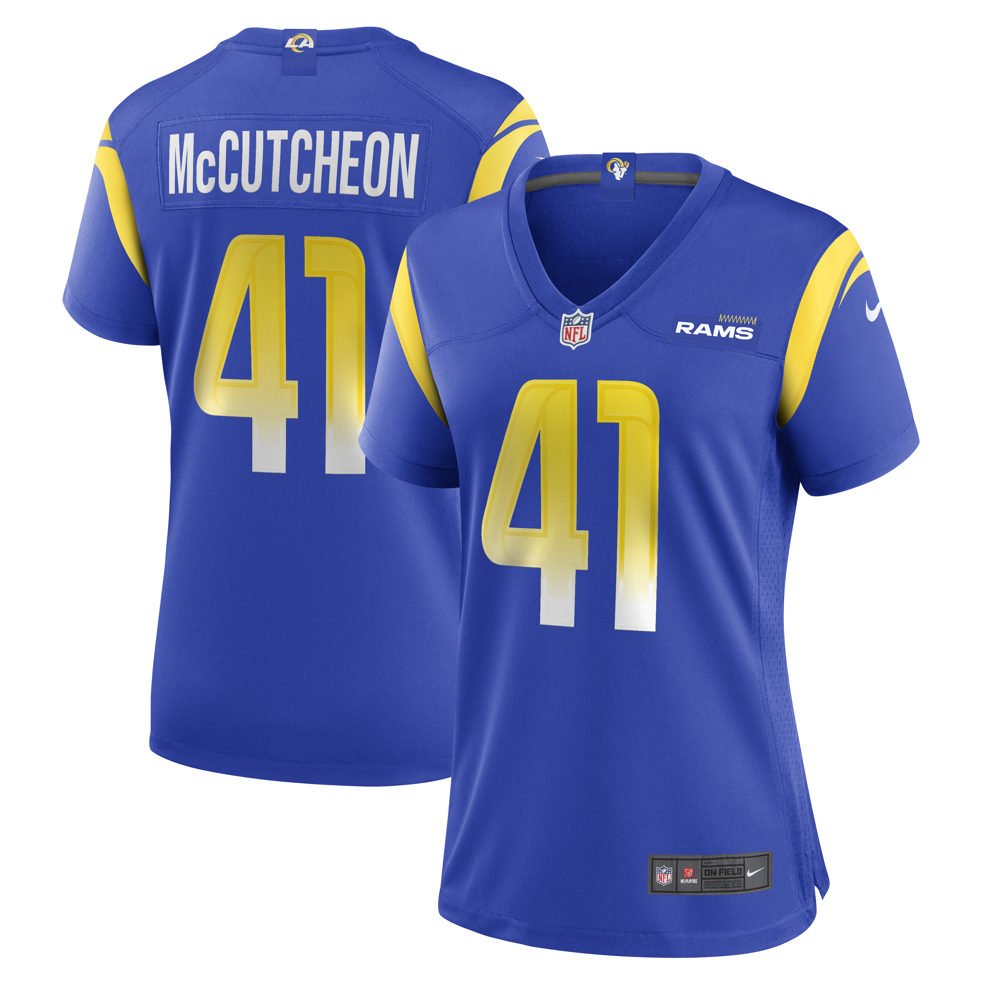 Los Angeles Rams Cameron McCutcheon Royal Game NFL Jersey Women's