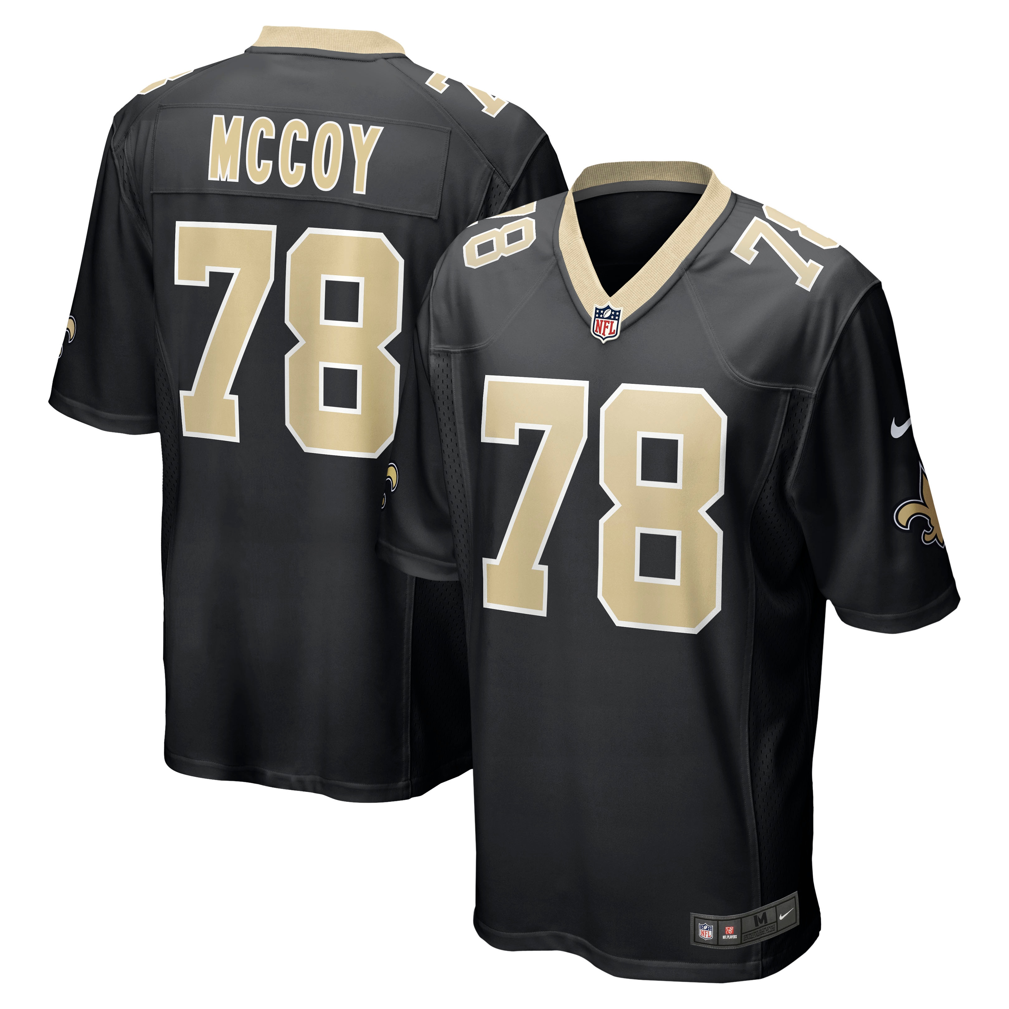 New Orleans Saints Erik Mccoy Black Game NFL Jersey Men's