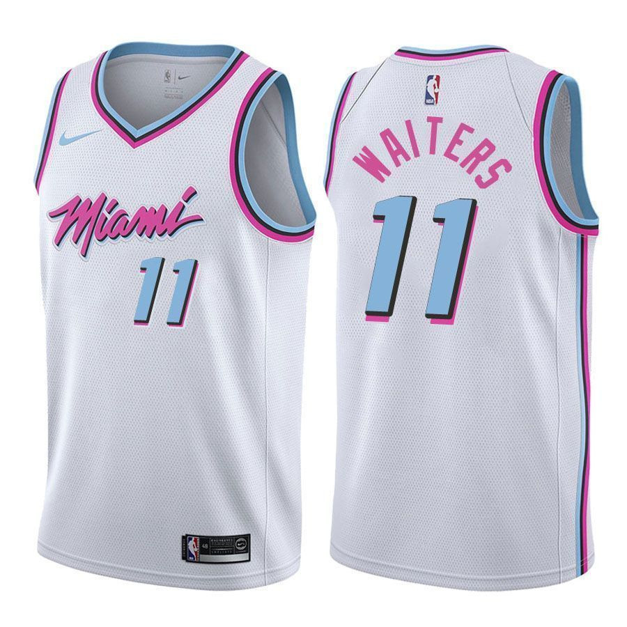 Miami Heat Dion Waiters 11 Swingman City Editio White NBA Jersey Men's