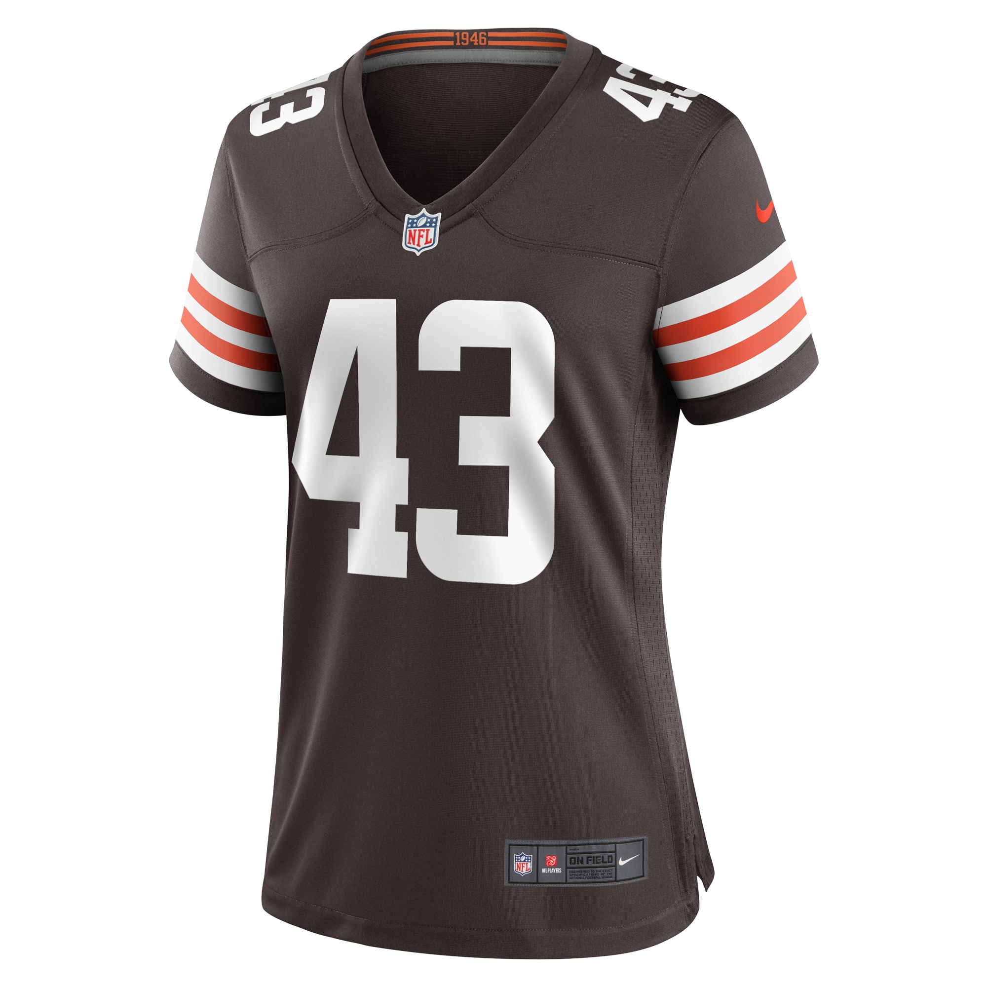 Cleveland Browns Mohamoud Diabate Brown Team Game NFL Jersey Women's