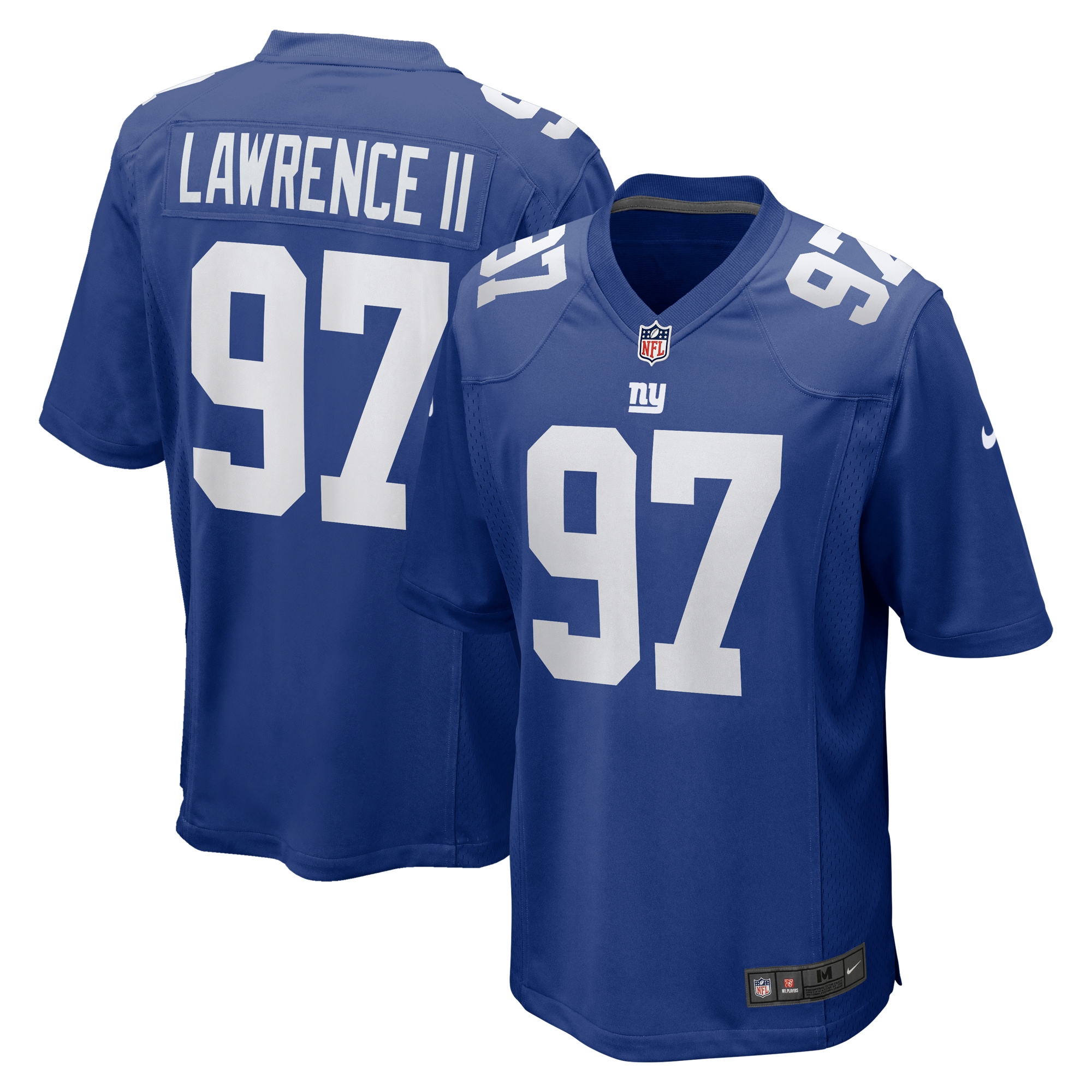 New York Giants Dexter Lawrence II Royal Team Game Player NFL Jersey Men's