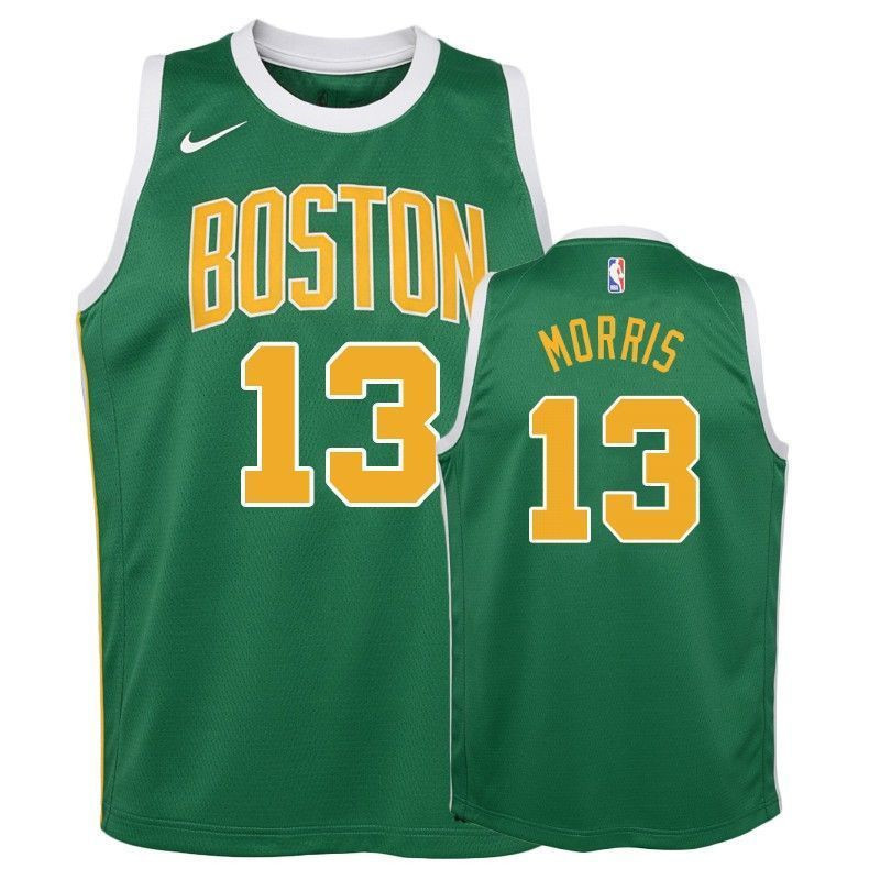 Celtics Marcus Morris 13 2018-19 Earned Green NBA Jersey Youth