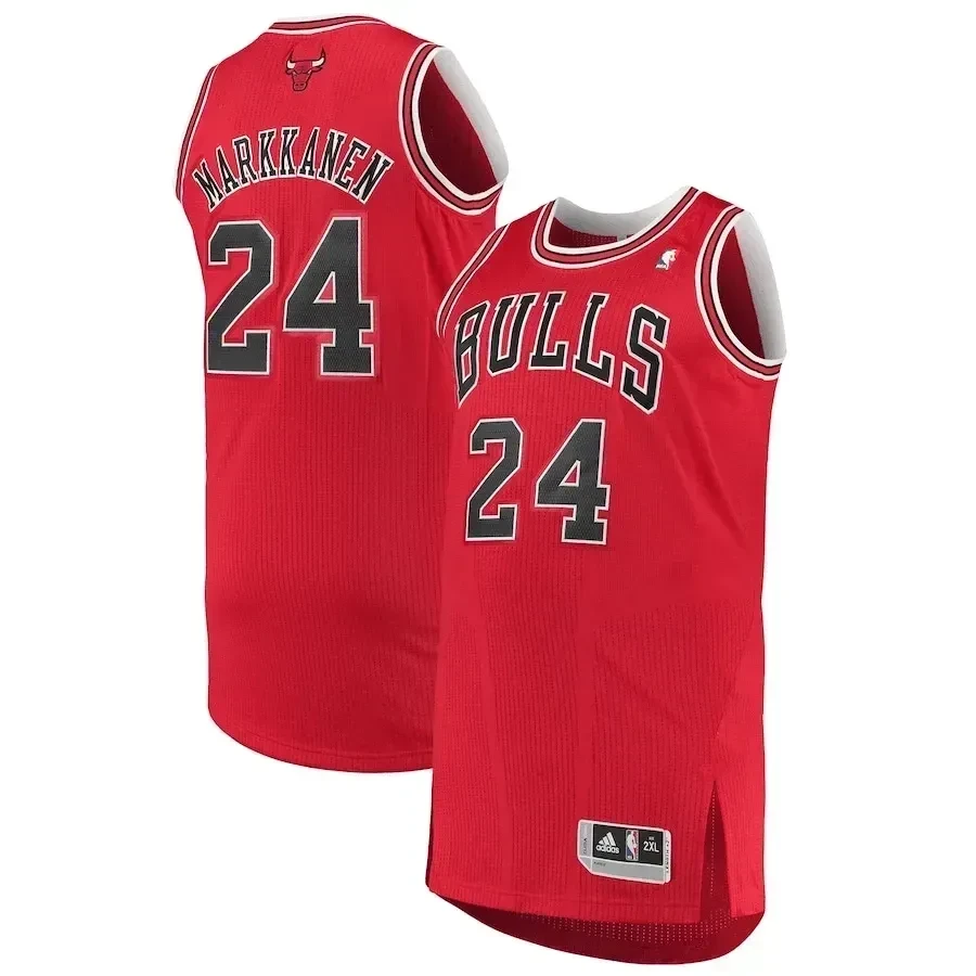 Lauri Markkanen Chicago Bulls Finished Red NBA Jersey Men's