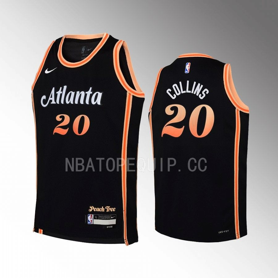 Atlanta Hawks John Collins 20 City Edition Blac Swingman NBA Jersey Youth