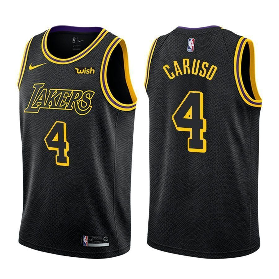 Los Angeles Lakers Alex Caruso 4 City Edition Black NBA Jersey Men's