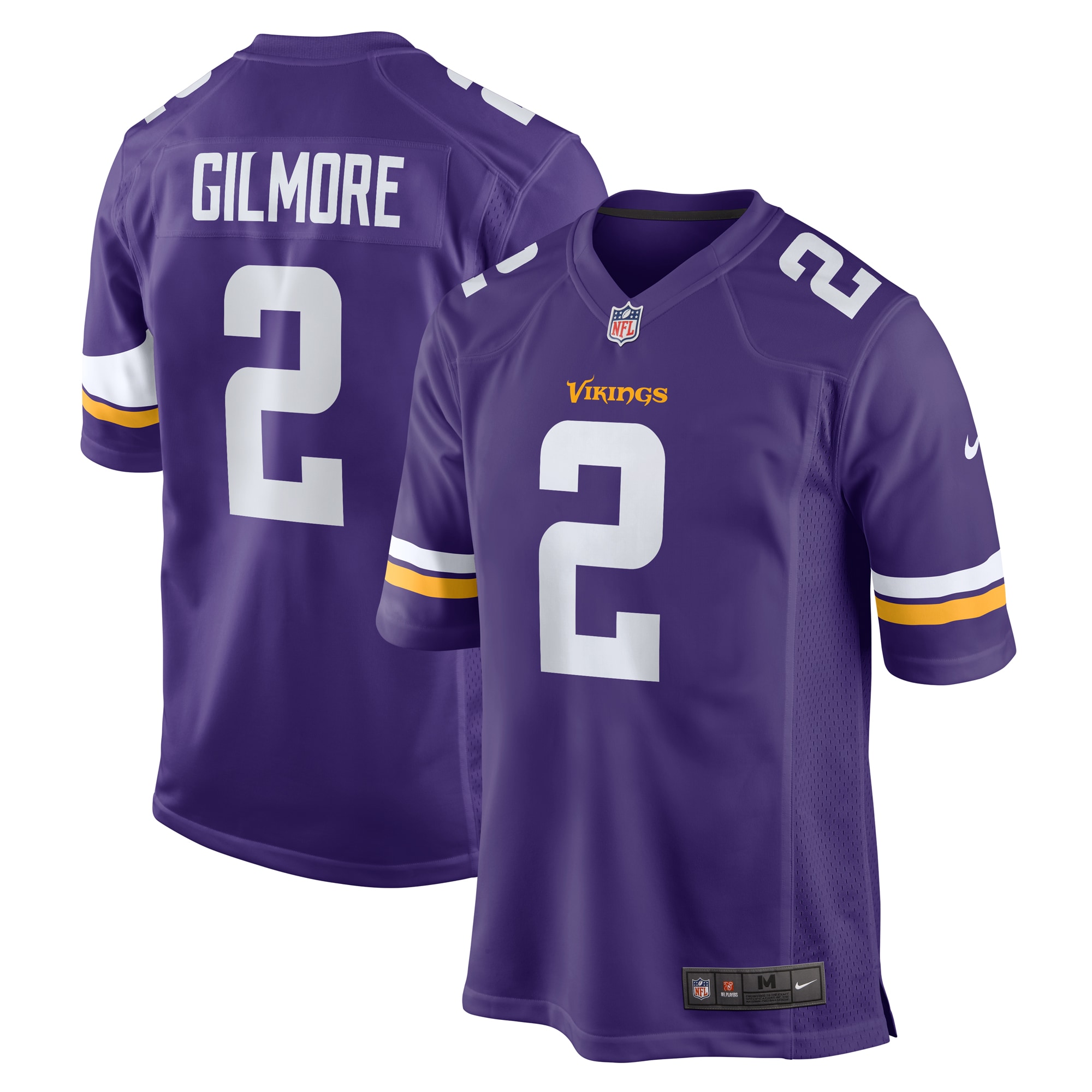 Minnesota Vikings Stephon Gilmore Purple Game NFL Jersey Men's