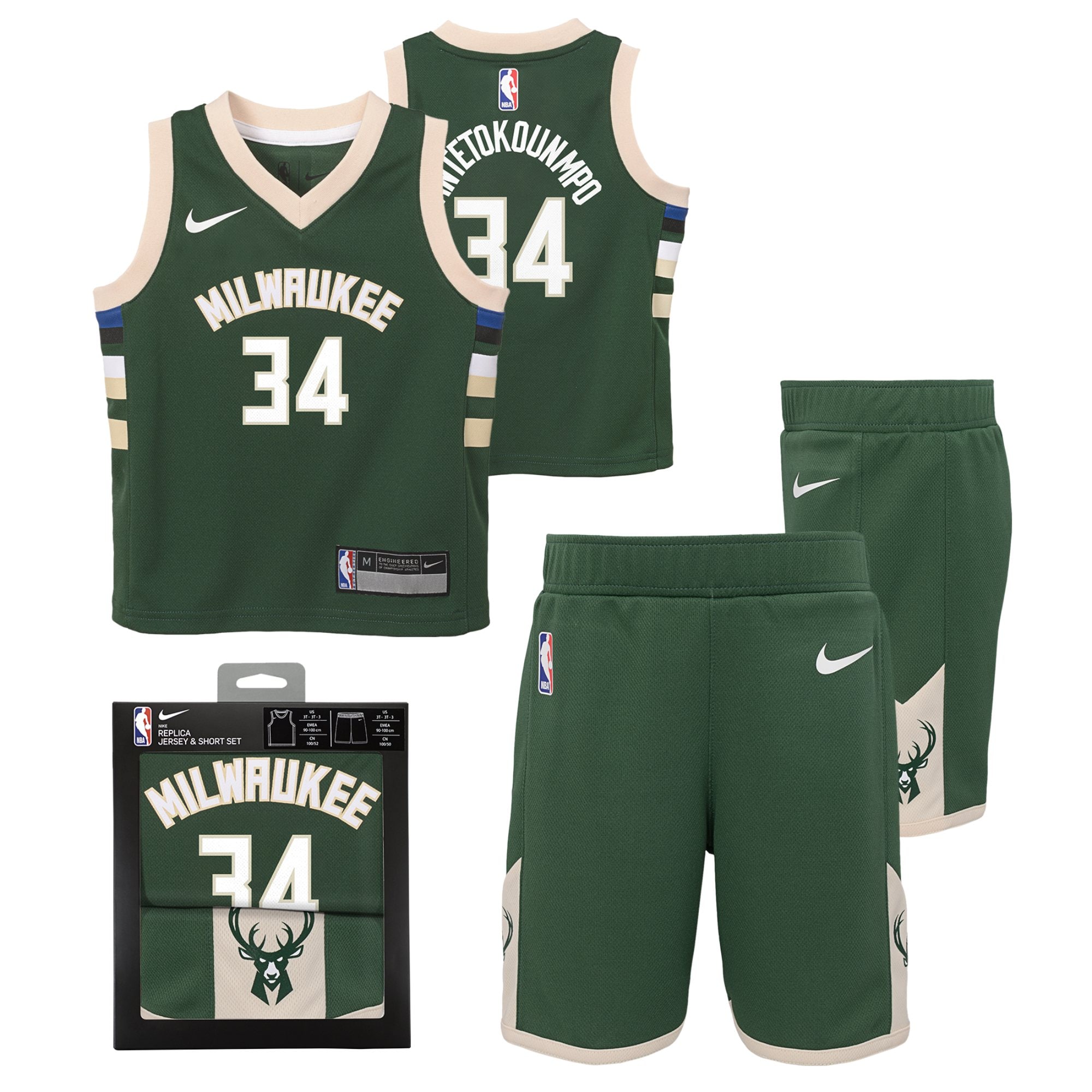 Milwaukee Bucks Icon Box Set Giannis Antetokounmpo Infant NBA Jersey Men's