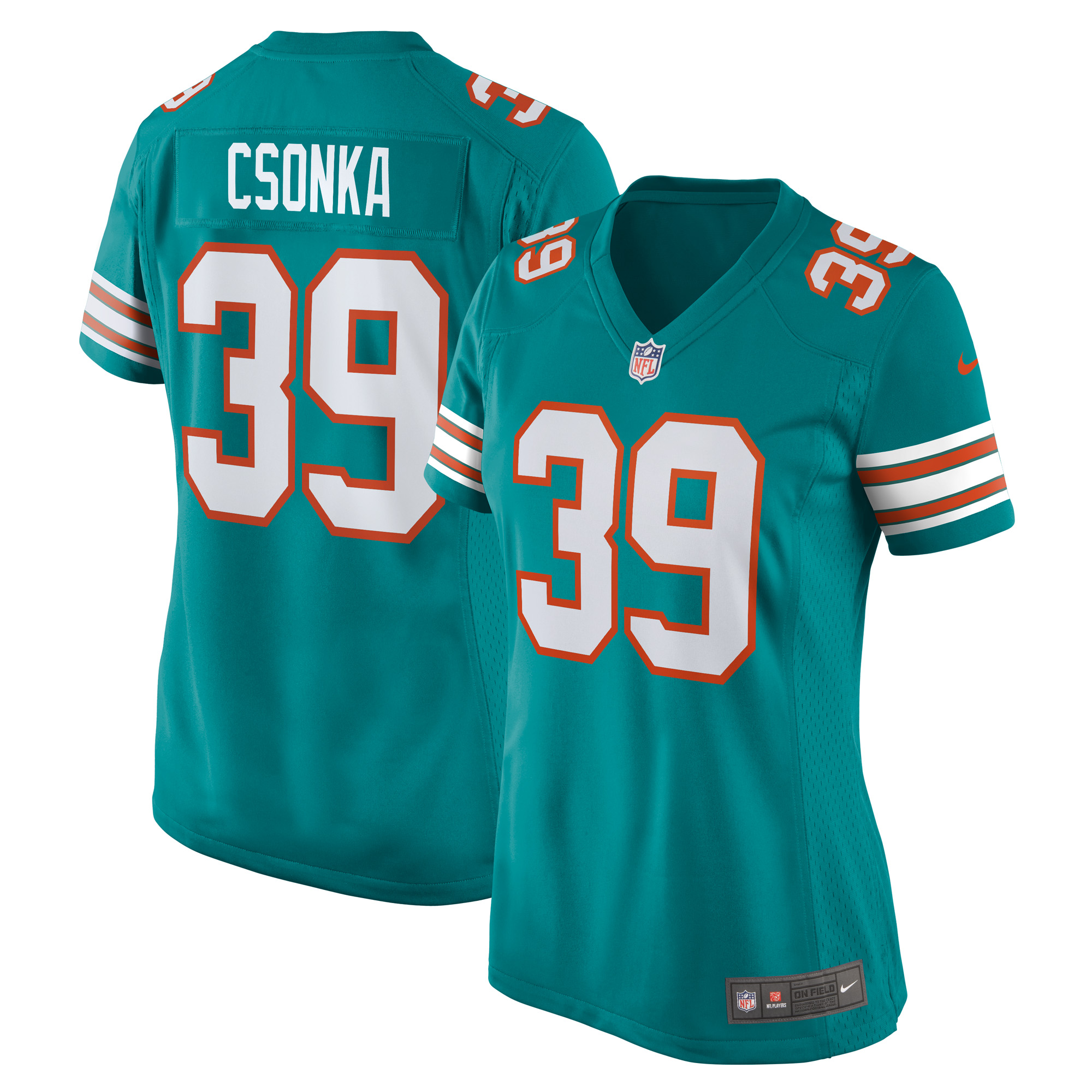 Miami Dolphins Larry Csonka Aqua Retired Player NFL Jersey Women's