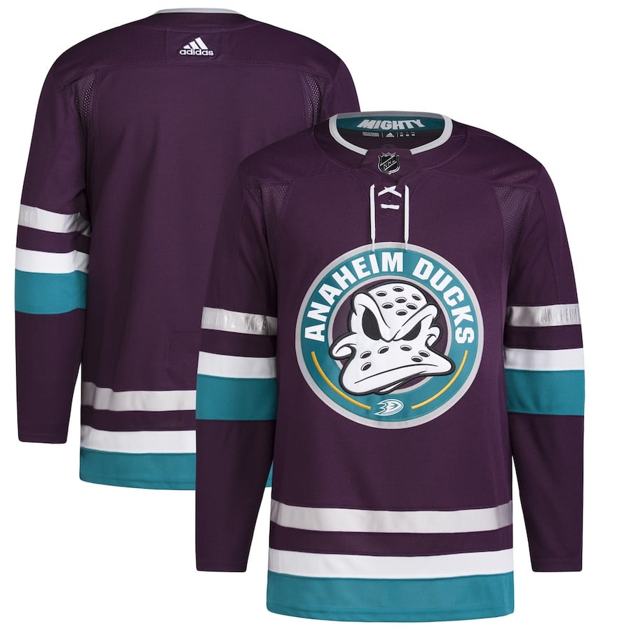 Anaheim Ducks 30th Anniversary Primegreen Purple NHL Jersey Men's