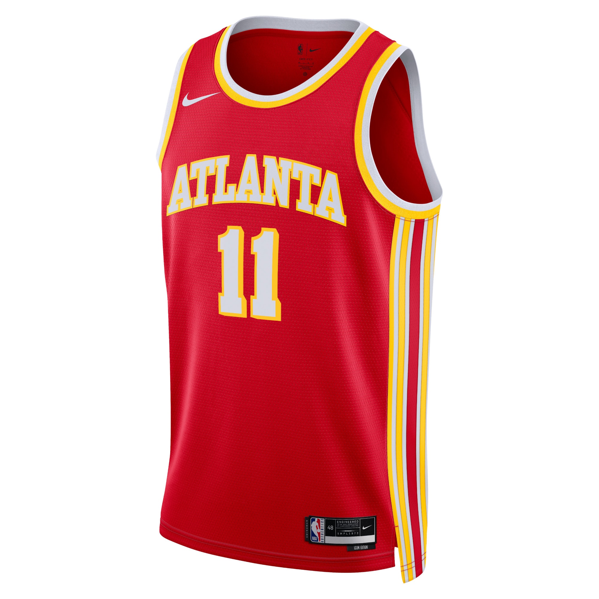 Atlanta Hawks Icon Edition Swingman Red Trae Youn Unisex NBA Jersey Unisex