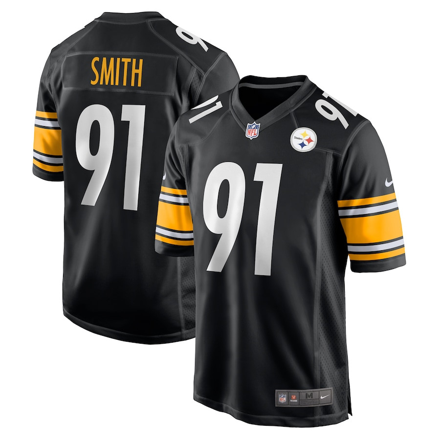 Preston Smith 91 Pittsburgh Steelers Game Black NFL Jersey Men's