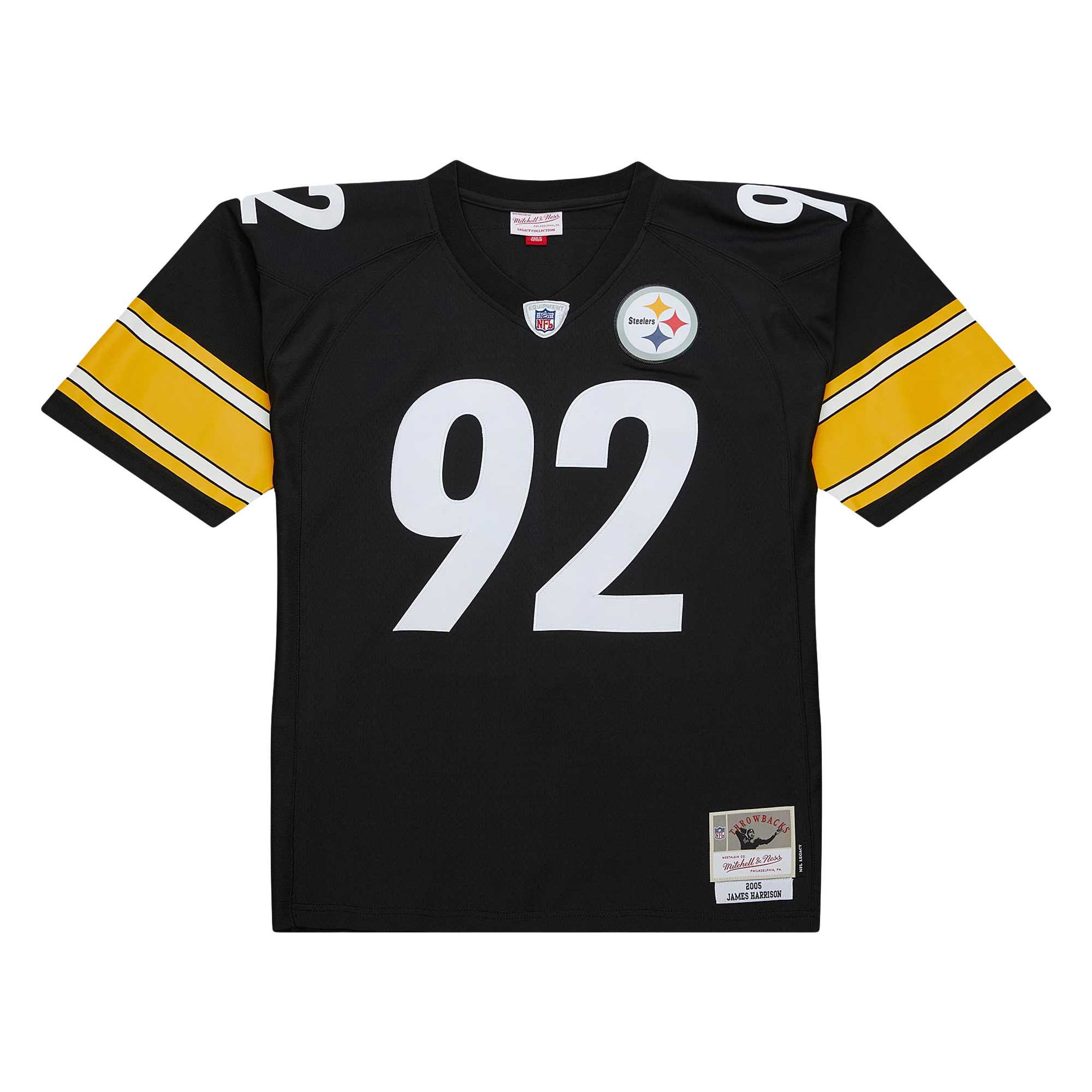Pittsburgh Steelers James Harrison Mitchell Ness Black Legacy NFL Jersey Men's