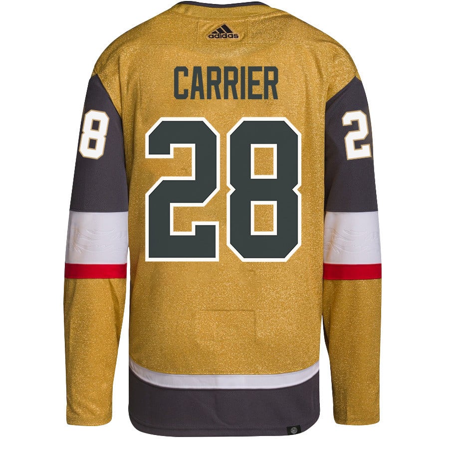 William Carrier 28 Vegas Golden Knights Stanley Cup 2023 Final Patch Home Breakaway Gold NHL Jersey Men's