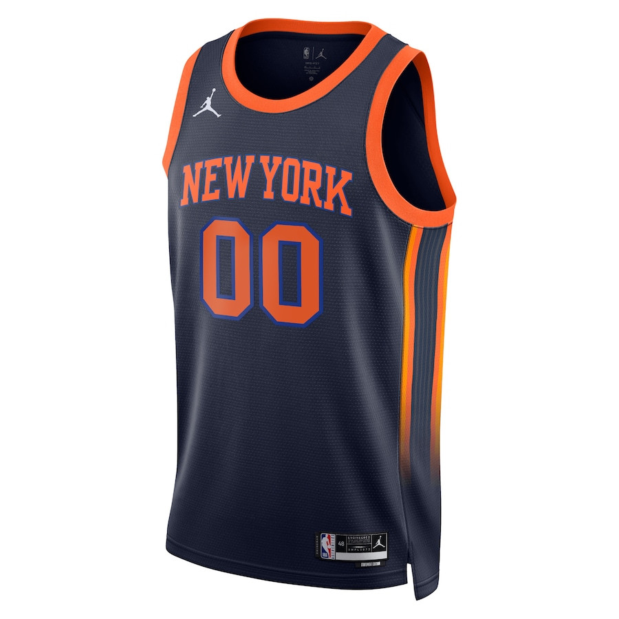 New York Knicks 2023/24 Statement Swingman Custom Navy NBA Jersey Men's