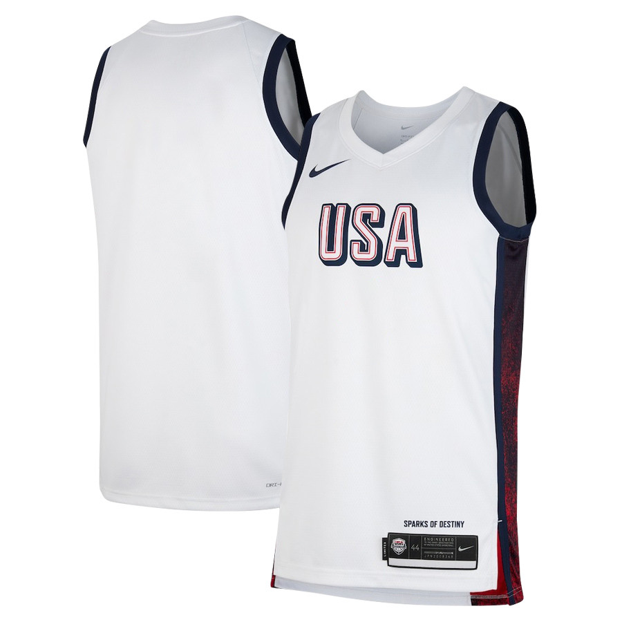 USA Unisex 2024 Swingman Player White NBA Jersey Unisex