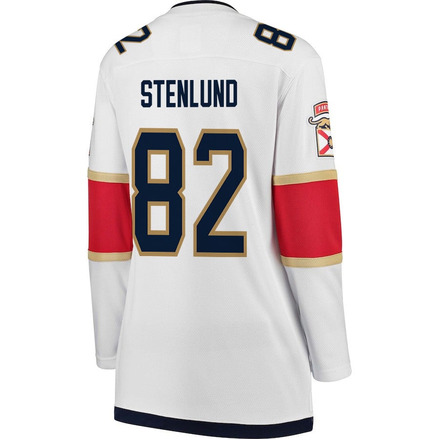 Kevin Stenlund 82 Florida Panthers 2024 STANLEY CUP Final Away Breakaway White NHL Jersey Women's