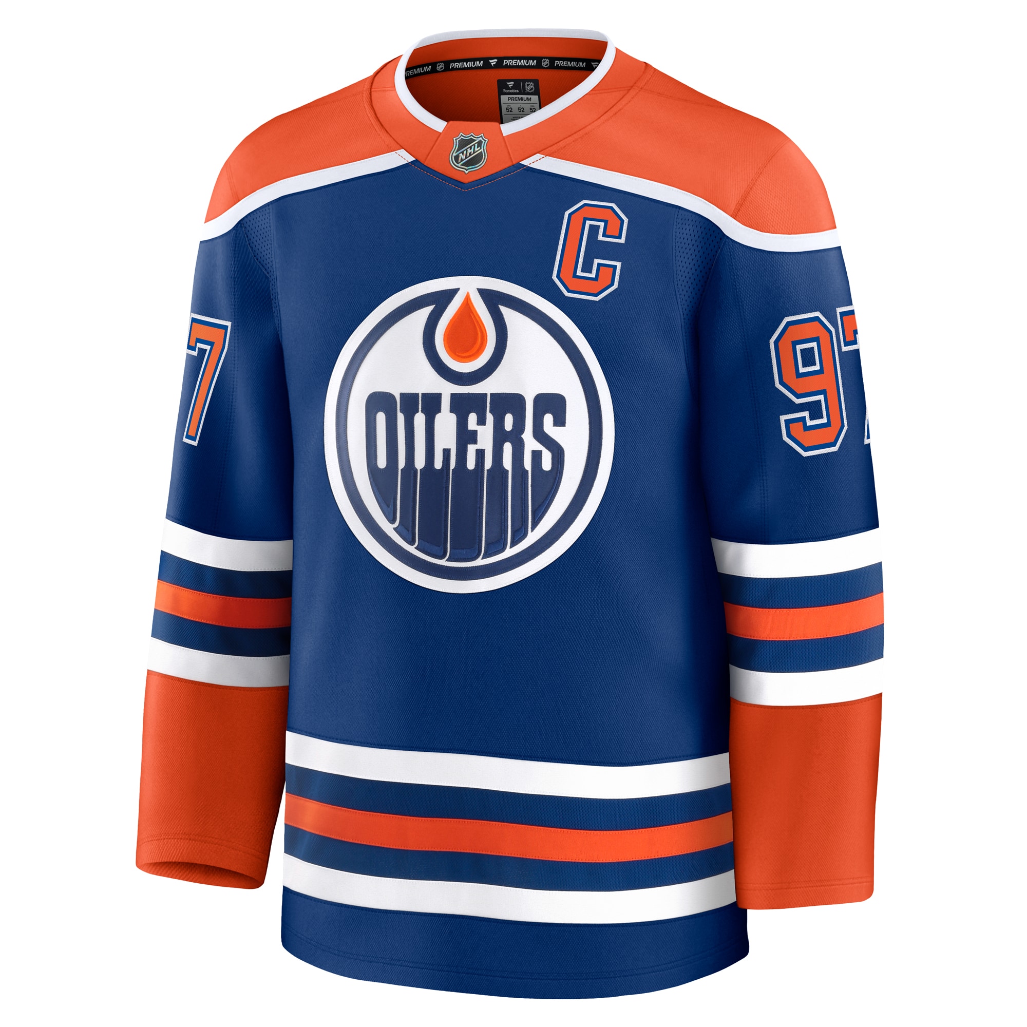 Edmonton Oilers Connor McDavid Royal Home Premium NHL Jersey Men's