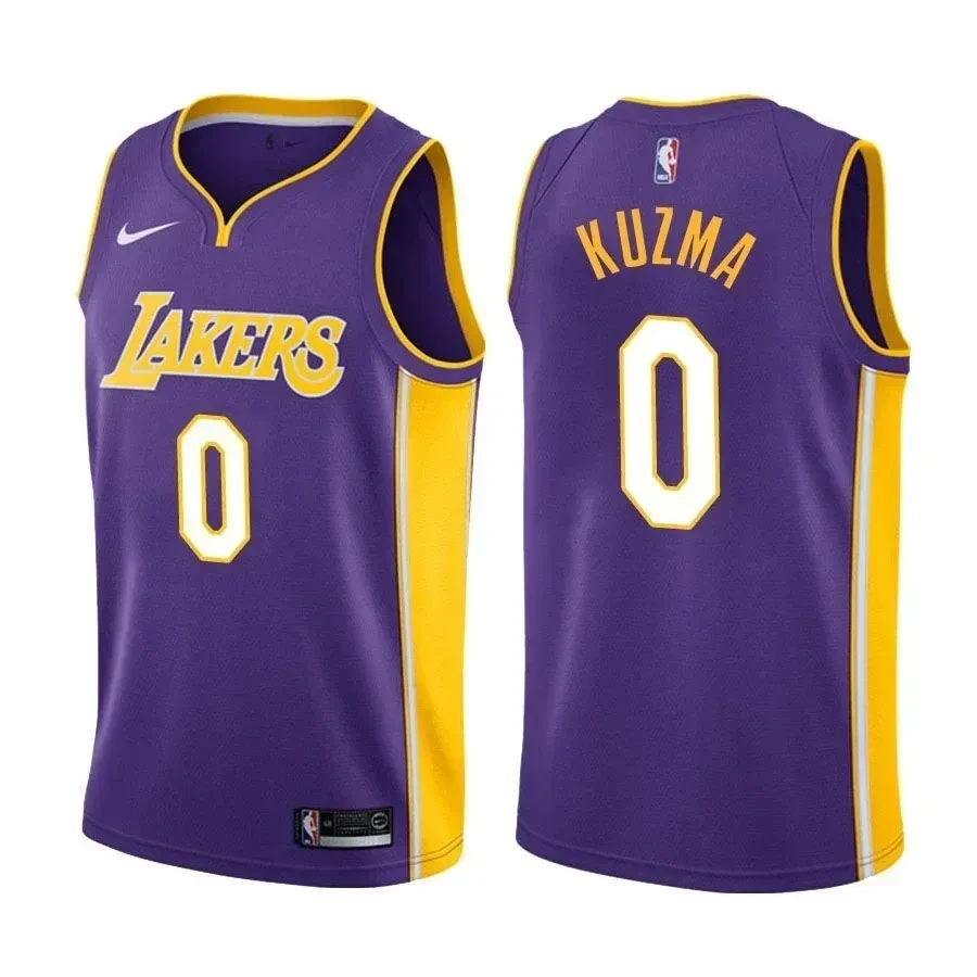 Los Angeles Lakers Kyle Kuzma 0 Statet Purple NBA Jersey Men's