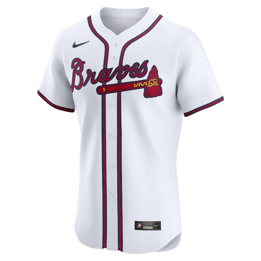 AJ Smith-Shawver 62 Atlanta Braves Home Elite Player White MLB Jersey Men's