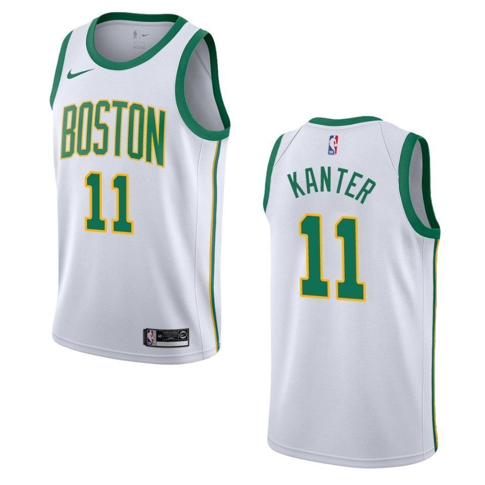 Boston Celtics 11 Enes Kanter City Swingman White NBA Jersey Men's