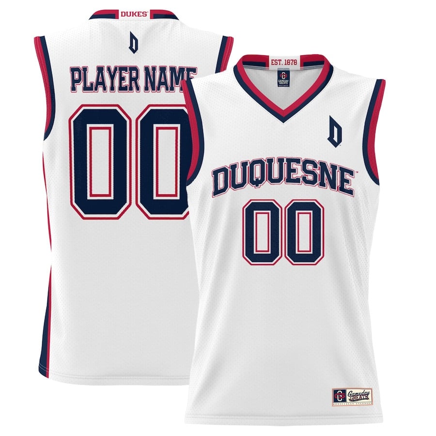 Duquesne Dukes NIL Custom White NCAA Jersey Men's