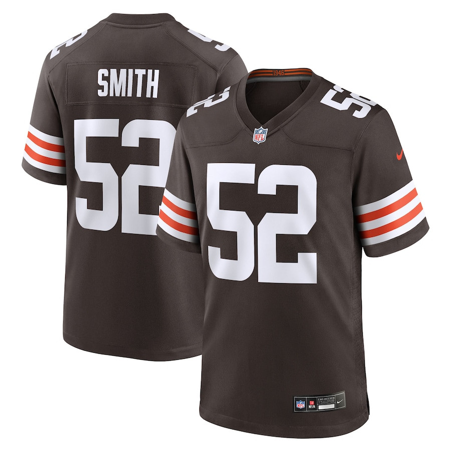 Elerson Smith 52 Cleveland Browns Team Game Brown NFL Jersey Men's