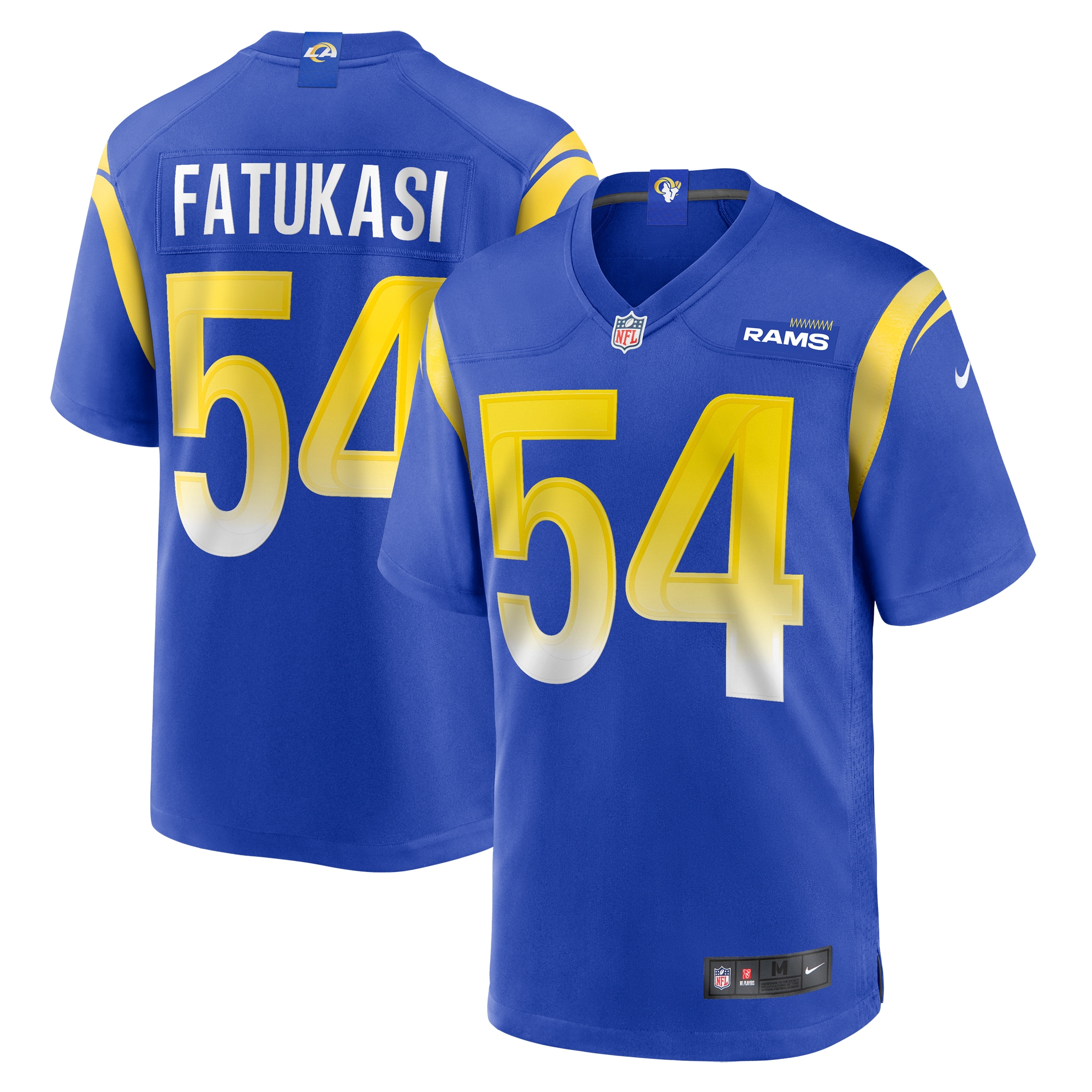 Los Angeles Rams Olakunle Fatukasi Royal Game NFL Jersey Men's