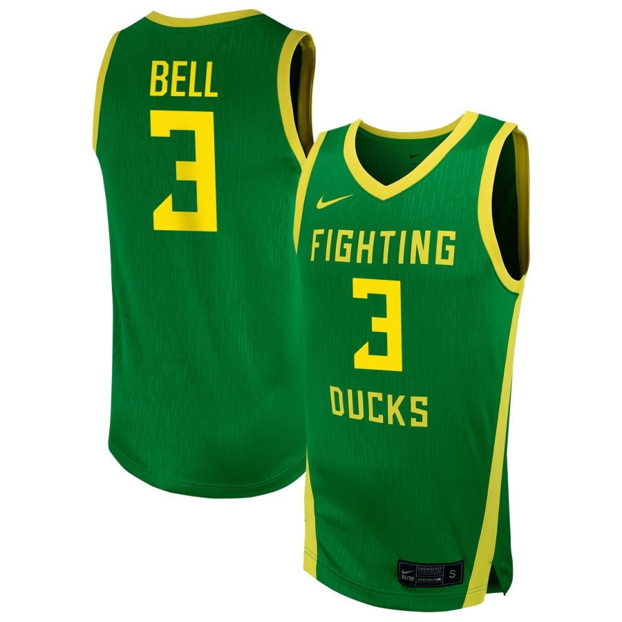 Sofia Bell 3 Oregon Duck Unisex NIL Green NCAA Jersey Unisex