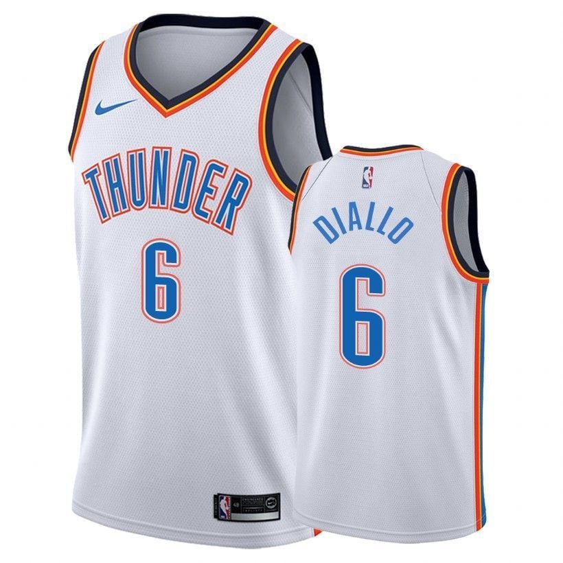 Thunder Hamidou Diallo 6 Associatio White NBA Jersey Men's