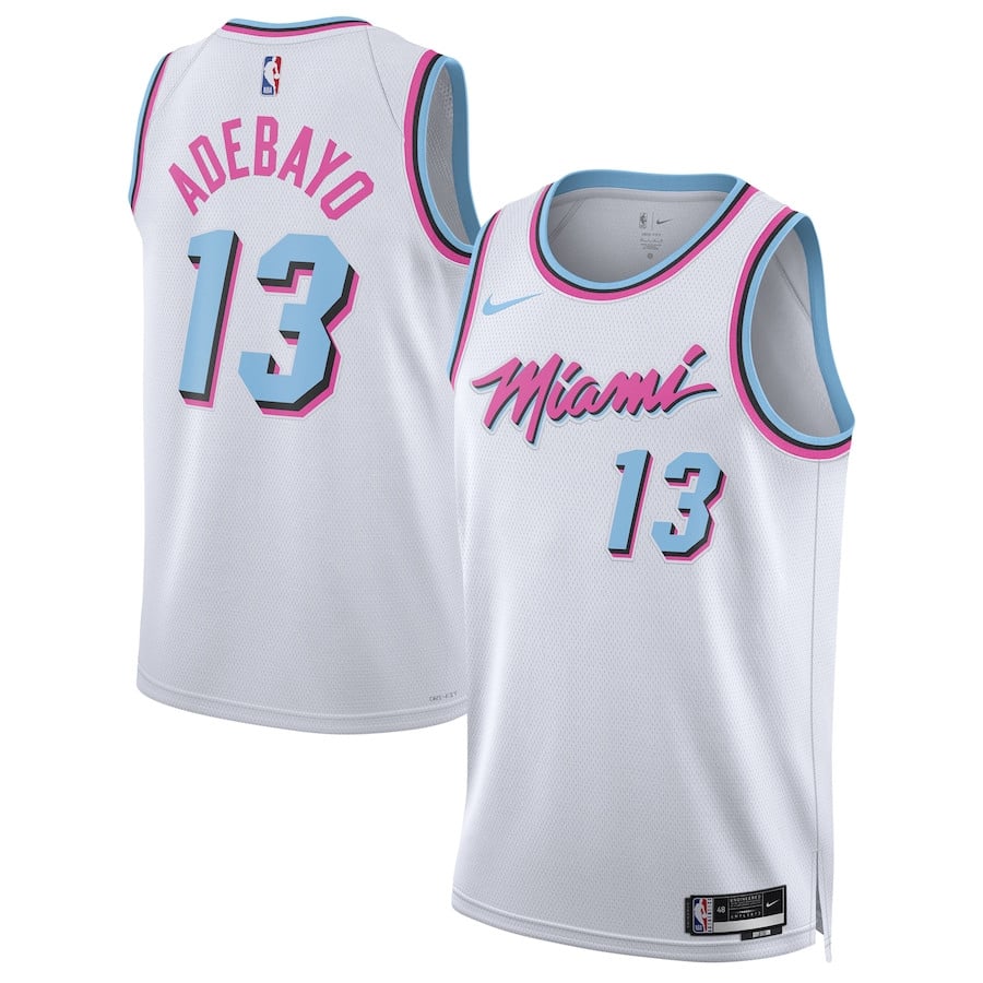 Bam Adebayo 13 Miami Heat Unisex 2024/25 Swingman Player City Editio White NBA Jersey Unisex