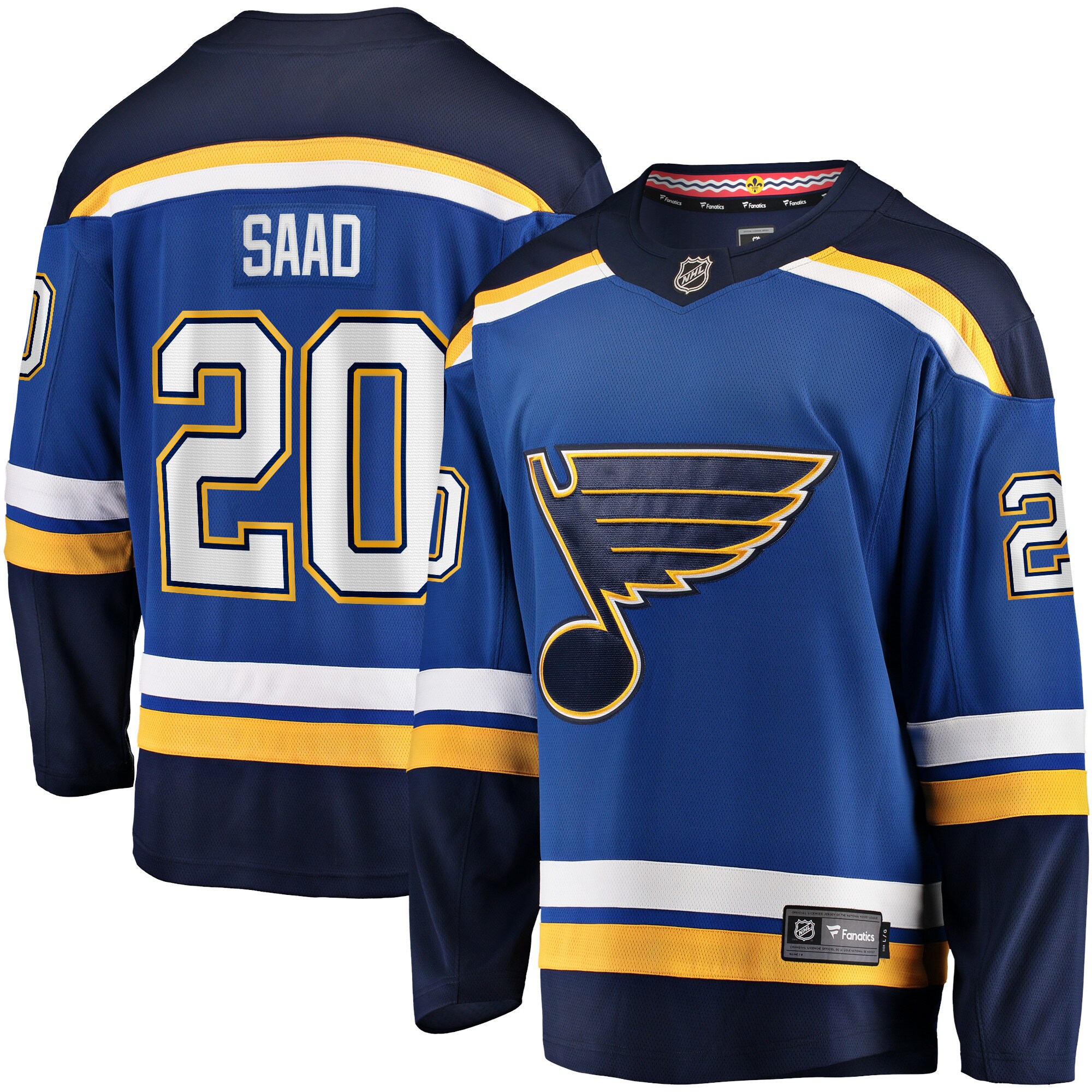St. Louis Blues Brandon Saad Blue Home Breakaway Player NHL Jersey Men's
