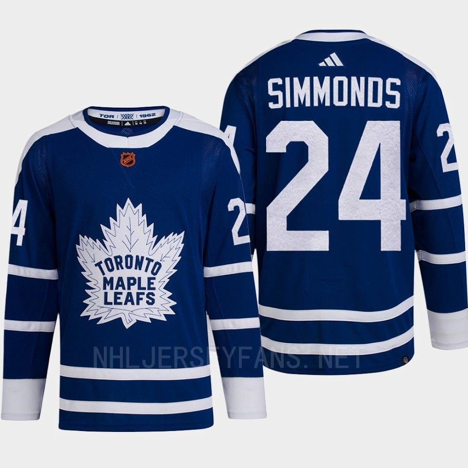Toronto Maple Leafs 2022 Reverse Retro 2.0 Wayne Simmonds 24 Blue Primegreen NHL Jersey Men's