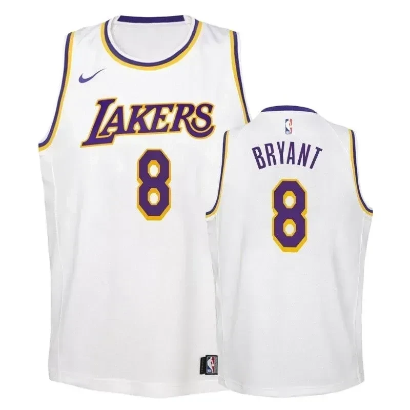 Los Angeles Lakers Kobe Bryant 8 Associatio White NBA Jersey Youth