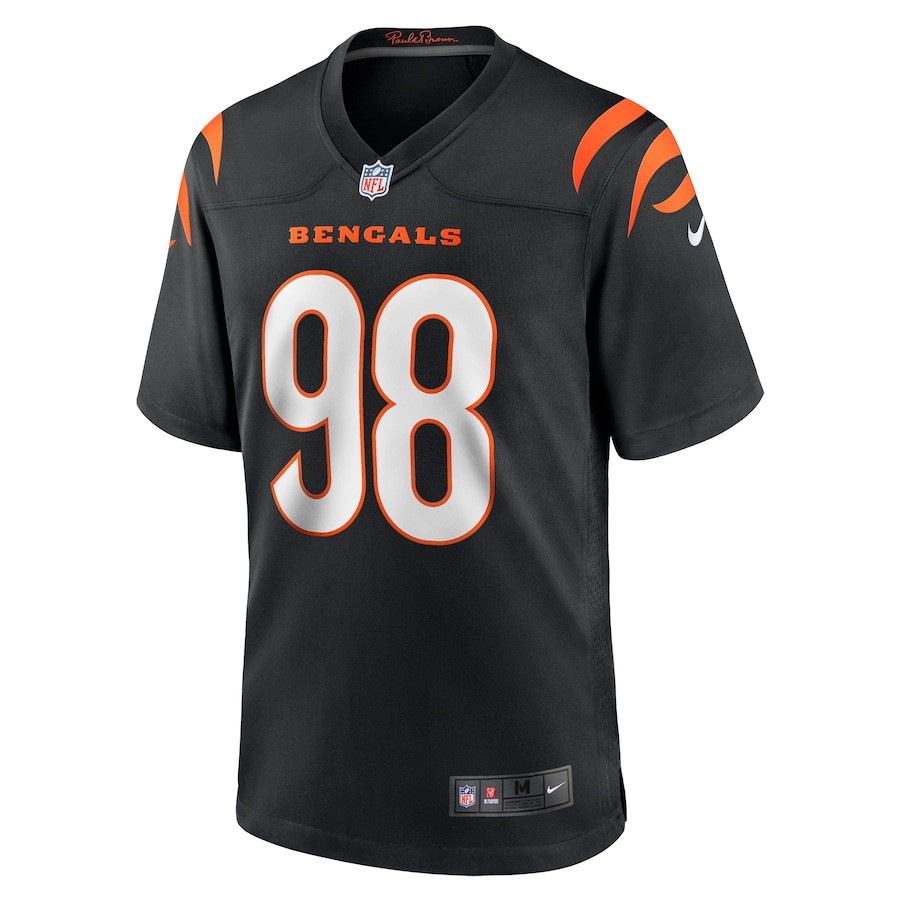 Sheldon Rankins 98 Cincinnati Bengals Game Black NFL Jersey Men's