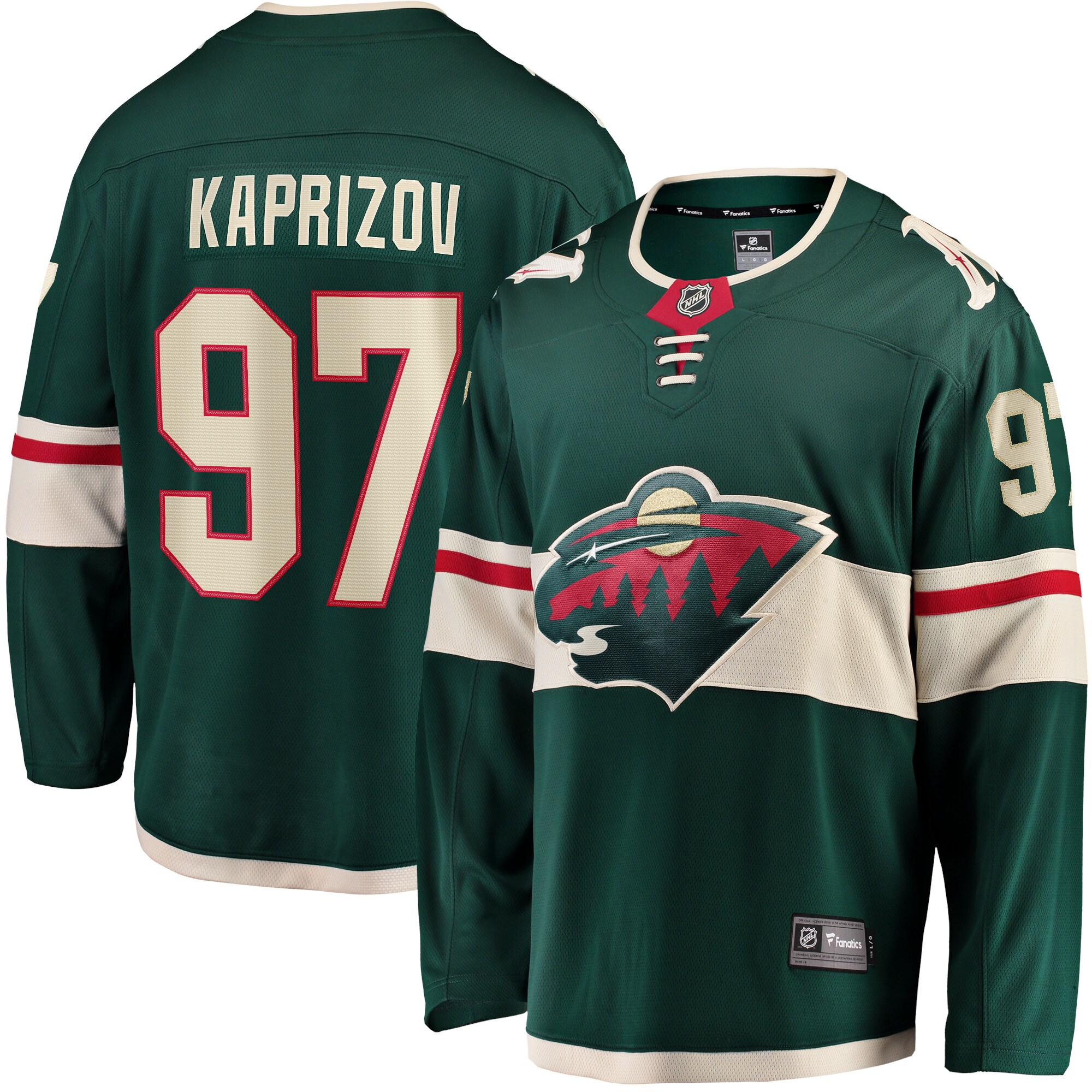 Minnesota Wild Kirill Kaprizov Green Home Breakaway NHL Jersey Men's