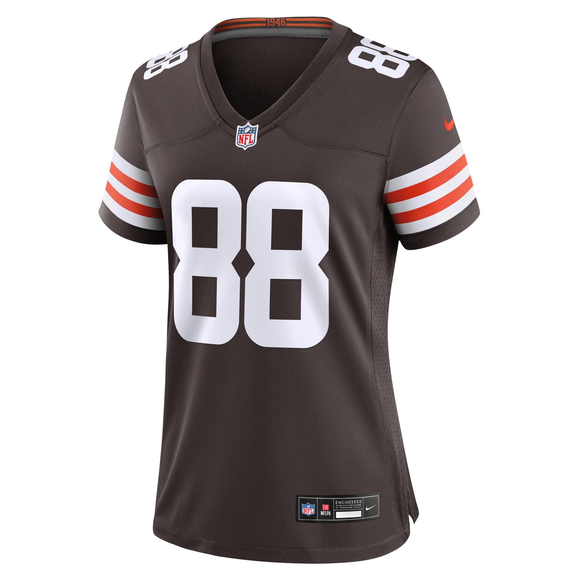 Cleveland Browns Akins Brown Game NFL Jersey Women's
