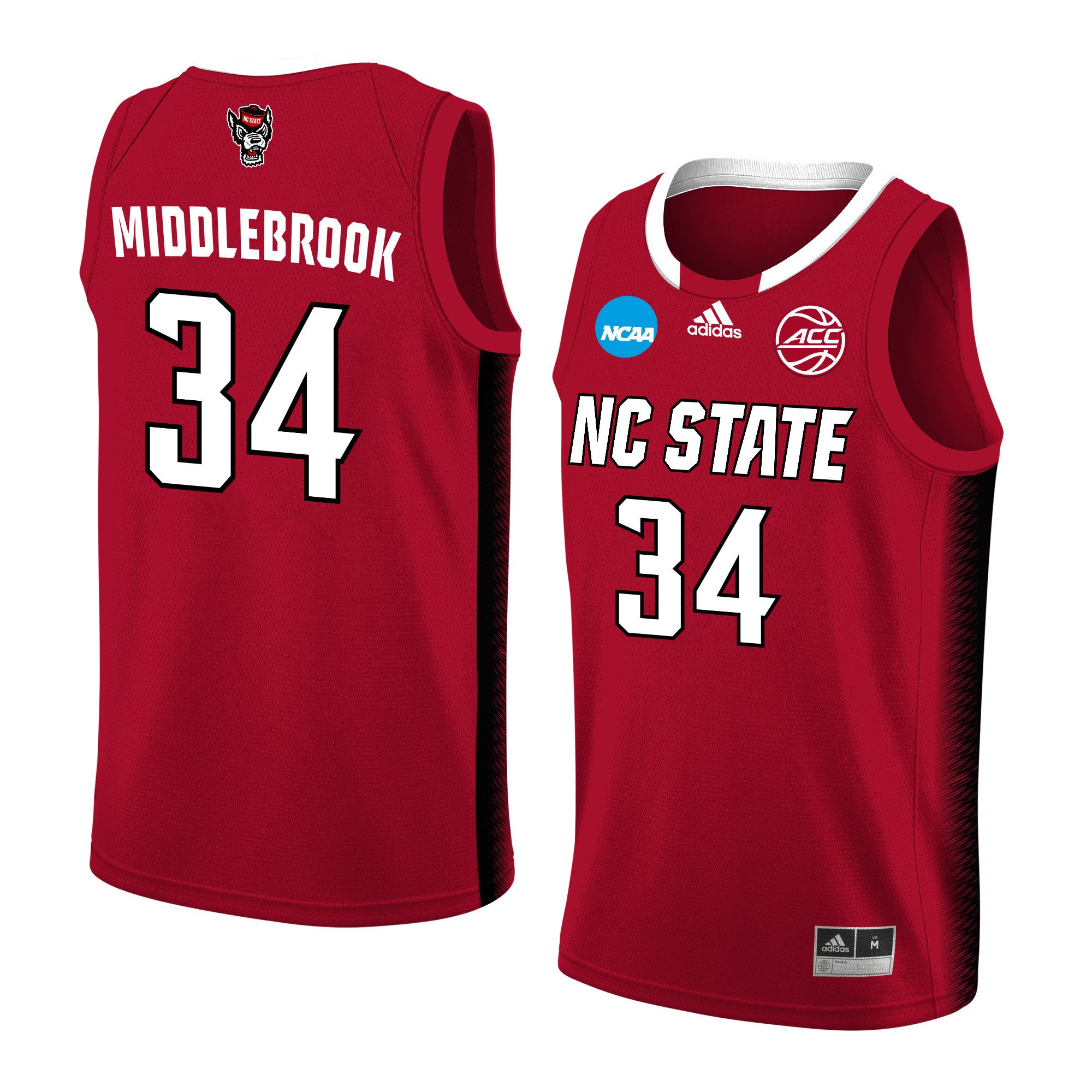 Ben Middlebrooks 34 NC State Wolfpack 2024 Red Unisex NCAA Jersey Unisex