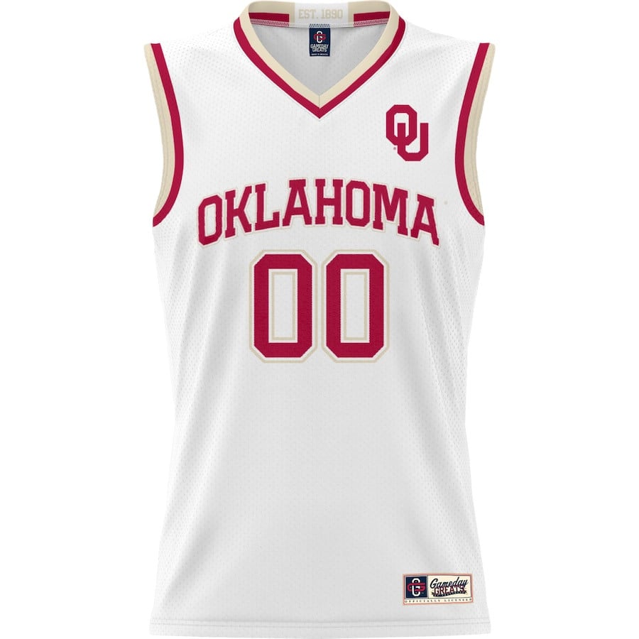 Oklahoma Sooners NIL Custom White NCAA Jersey Men's