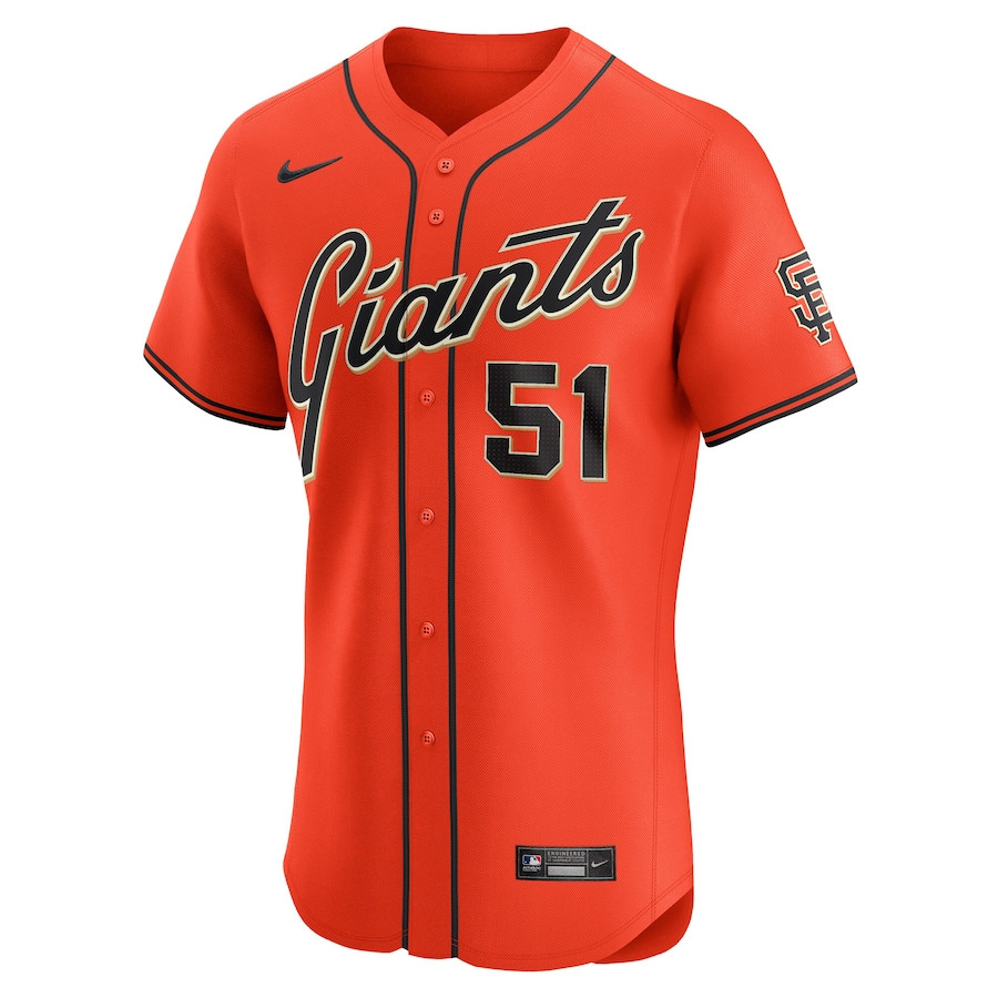 Jung Hoo Lee 51 San Francisco Giants Alternate Elite Orange MLB Jersey Men's
