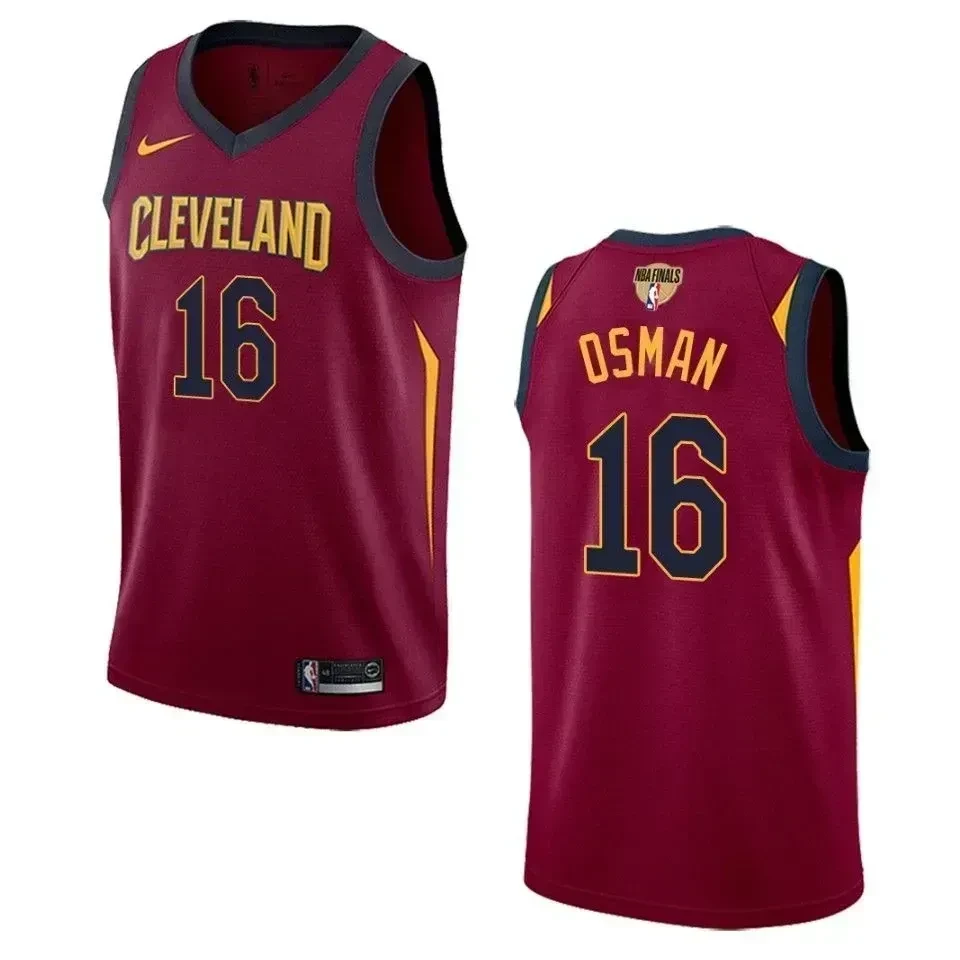 Cleveland Cavaliers 16 Cedi Osman Icon Swingman Maroon NBA Jersey Men's