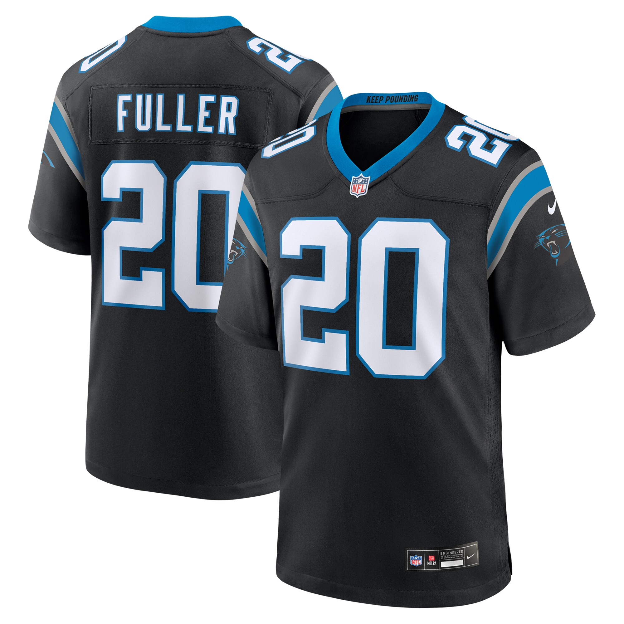 Carolina Panthers Fuller Black Game NFL Jersey Men's
