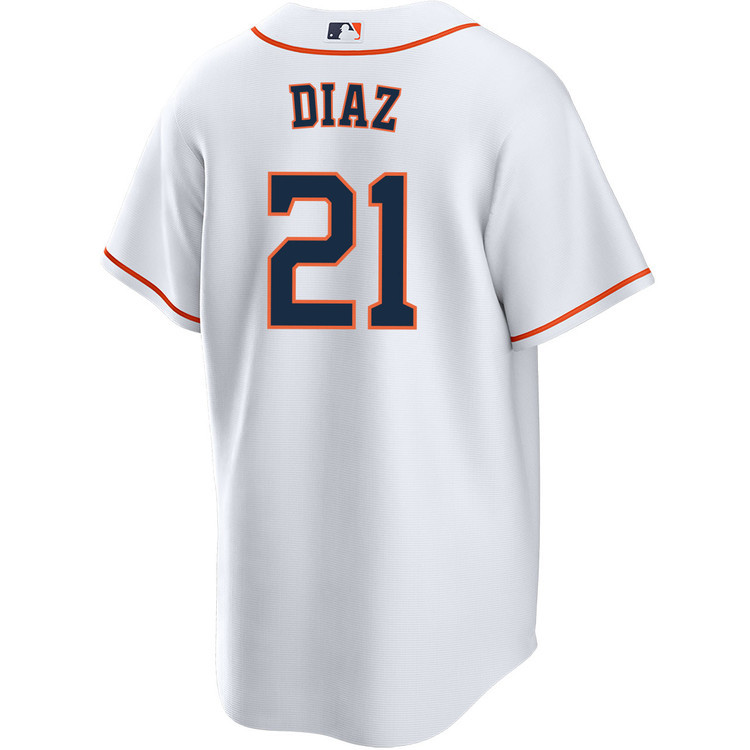 Yainer Diaz 21 Houston Astros Home White MLB Jersey Men's