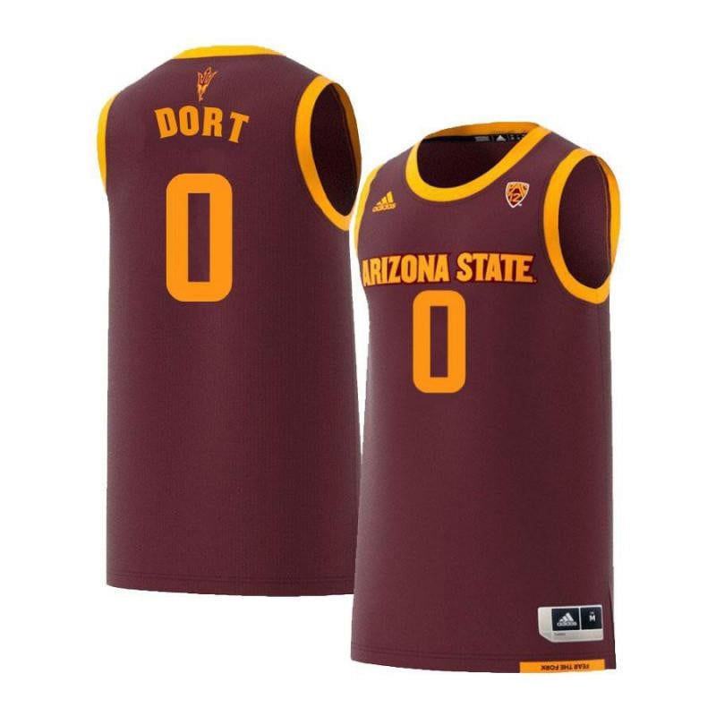 0 Luguentz Dort Maroon Retro Arizona State Sun Devils NCAA Jersey Men's