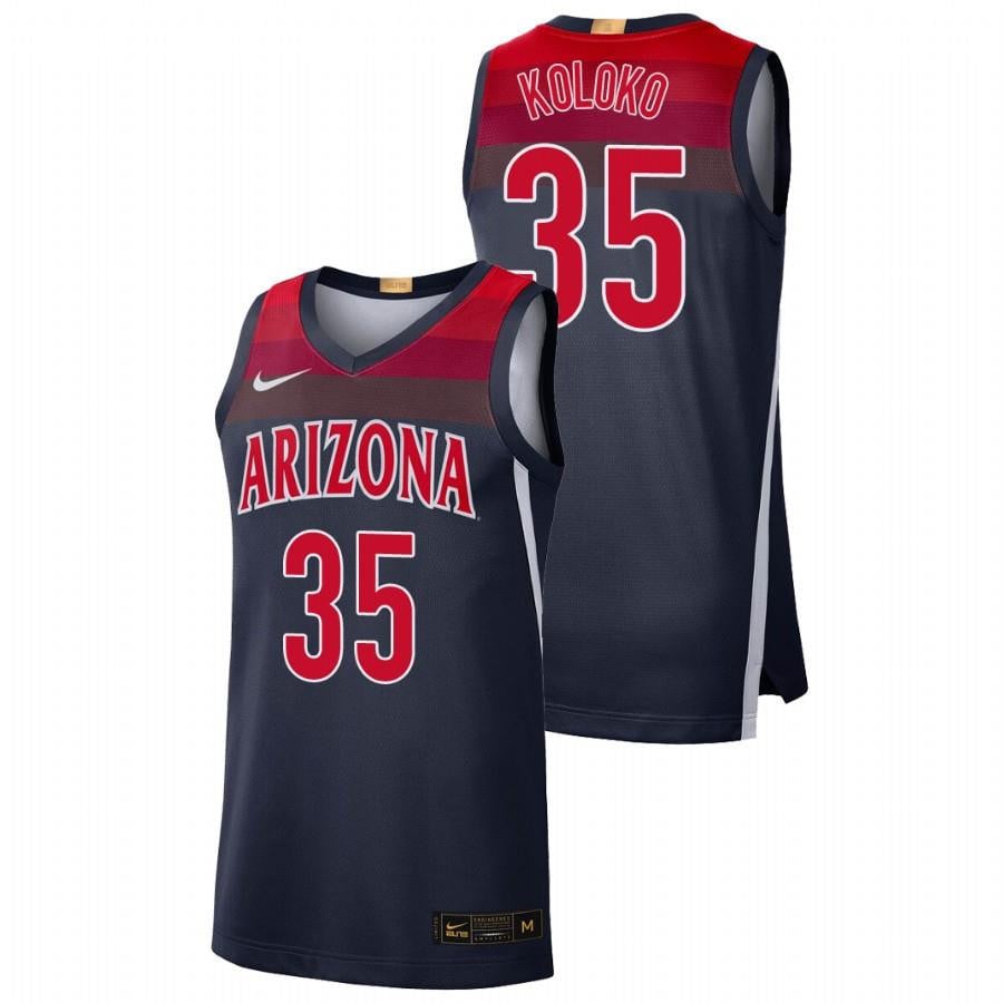 Arizona Wildcats 35 Navy Christian Koloko College Baketball Limited NCAA Jersey Men's