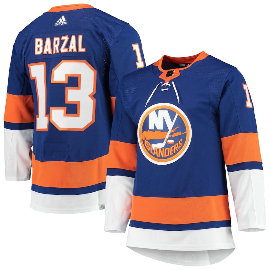 Mathew Barzal 13 New York Islanders Home Primegreen Royal NHL Jersey Men's