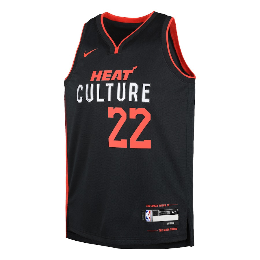 Jimmy Butler 22 Miami Heat 2023/24 City Edition Swingma Black NBA Jersey Youth