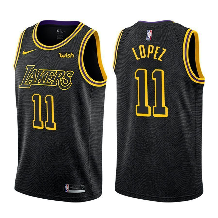 Los Angeles Lakers Brook Lopez 11 City Edition Black NBA Jersey Men's