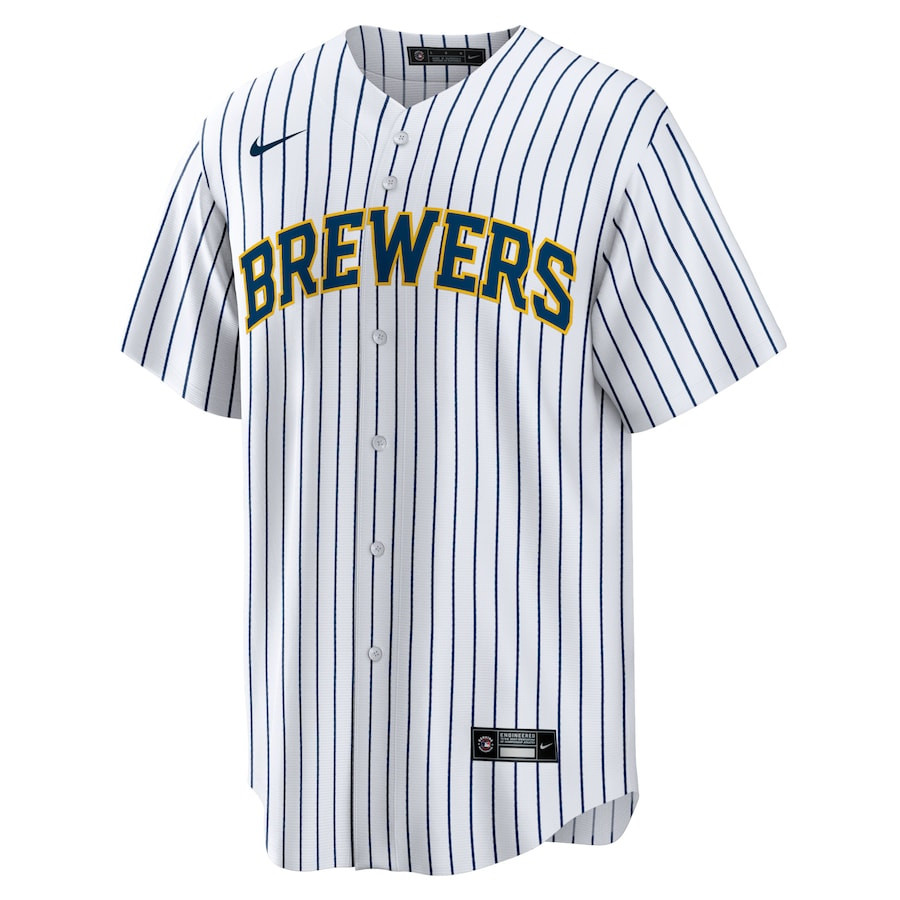 Christian Yelich 22 Milwaukee Brewers Alternate Player White MLB Jersey Men's