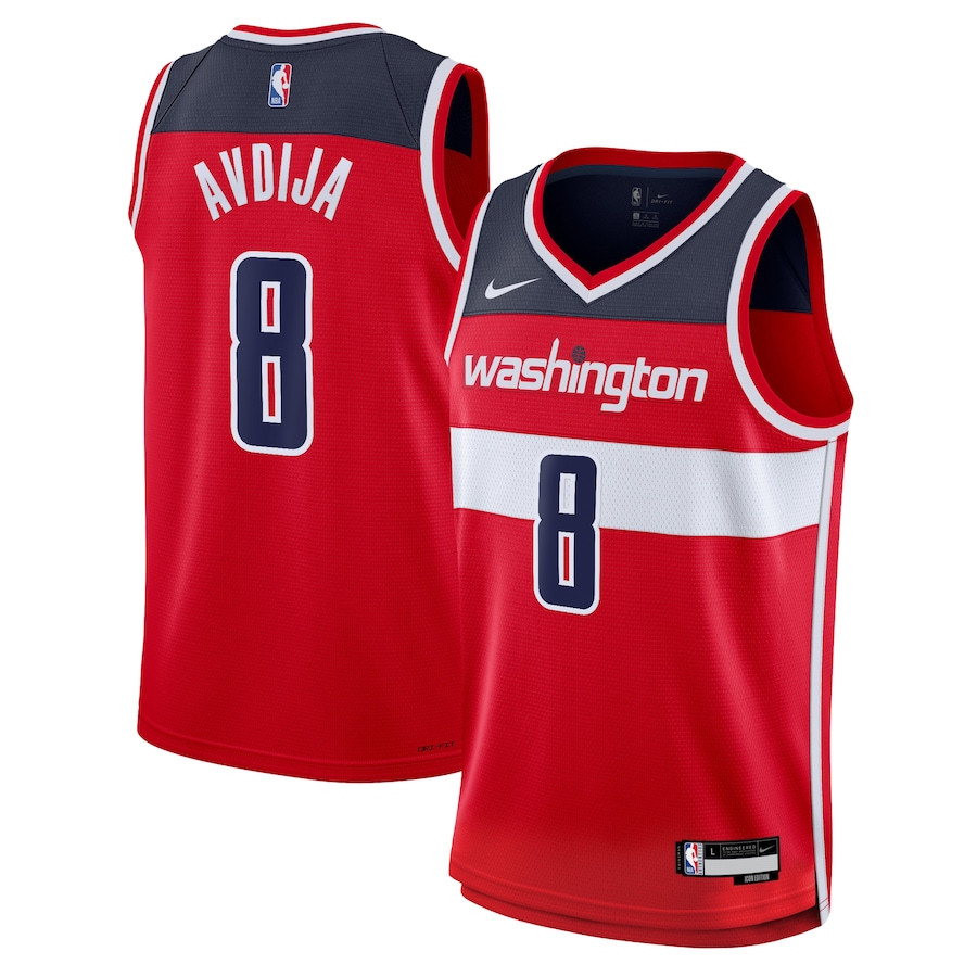 Deni Avdija 8 Washington Wizard Unisex Swingman Icon Edition Red NBA Jersey Unisex